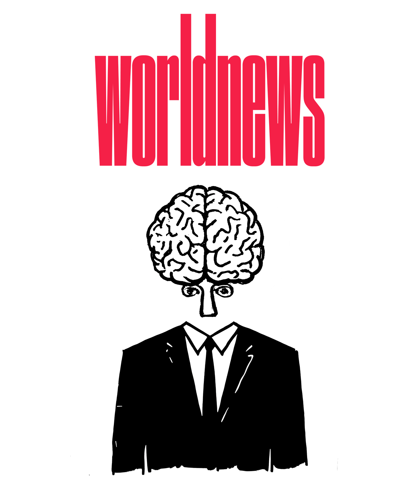 World News 'Mindsnap' White Screen printed T-Shirt
