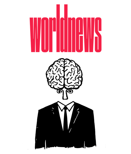 World News 'Mindsnap' White Screen printed T-Shirt