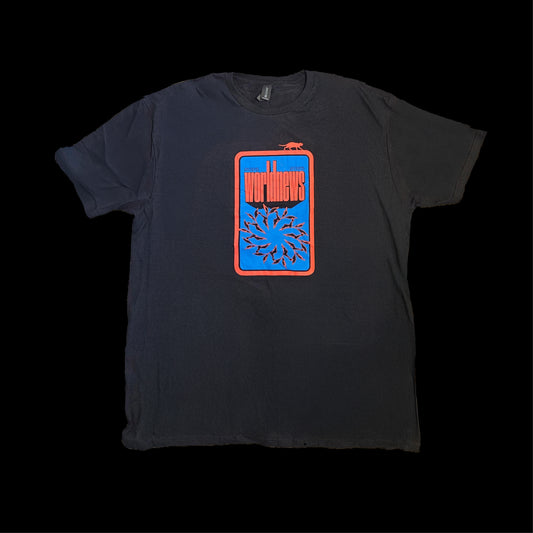 World News "Cat 2025" Black Screen-printed T-Shirt