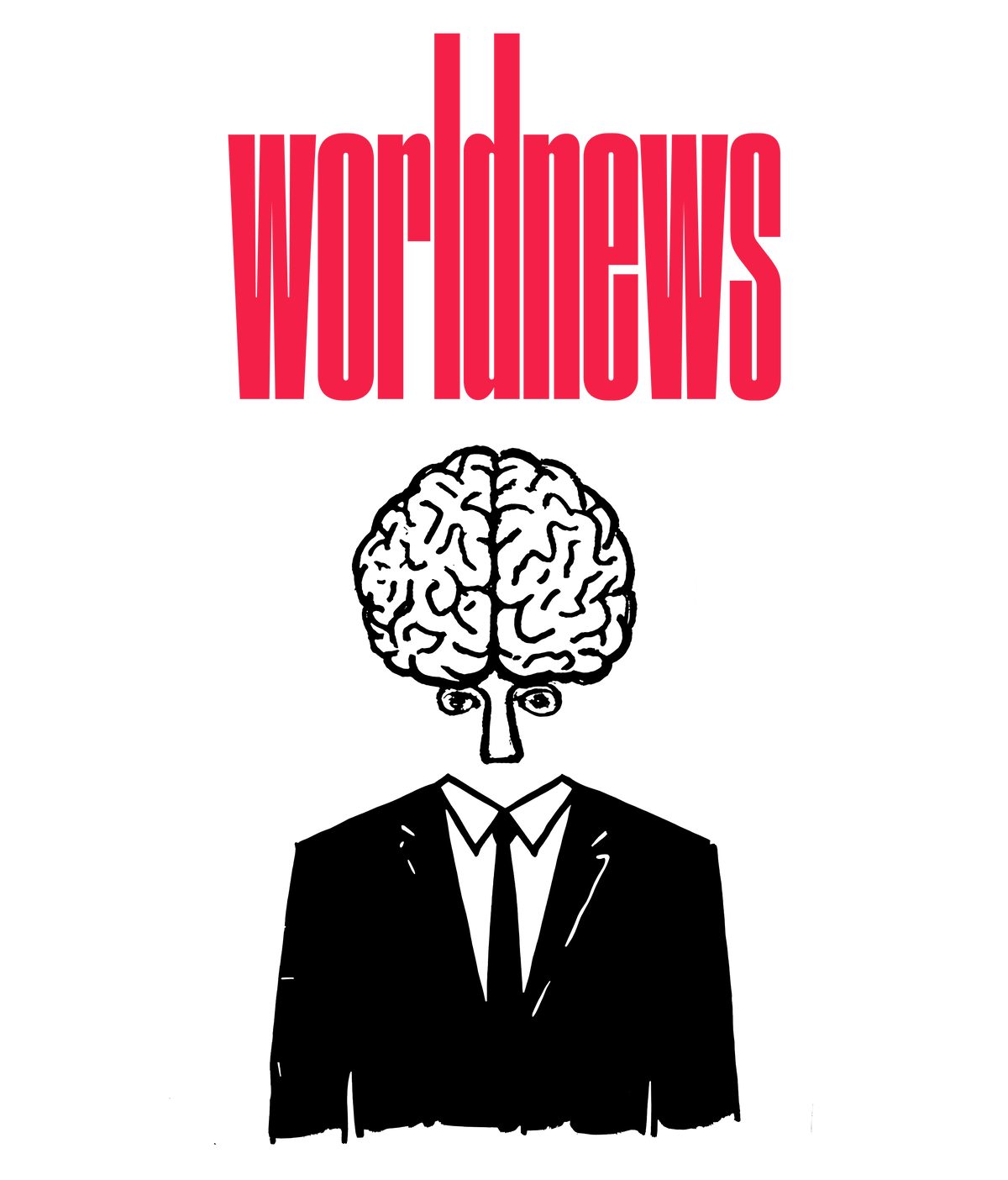 World News 'Mindsnap' White Screen printed T-Shirt